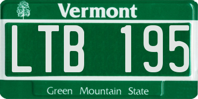 VT license plate LTB195