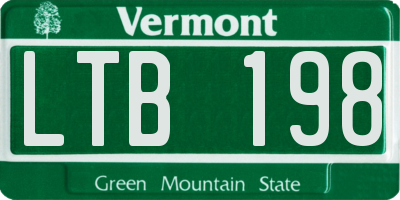 VT license plate LTB198