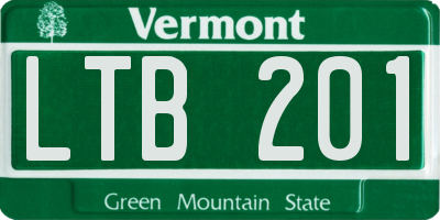 VT license plate LTB201
