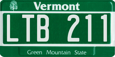 VT license plate LTB211