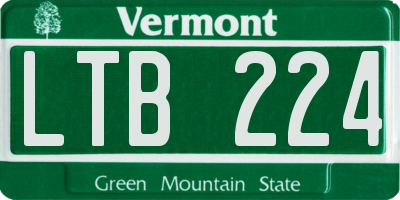 VT license plate LTB224
