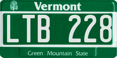VT license plate LTB228