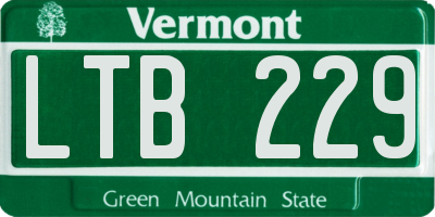 VT license plate LTB229