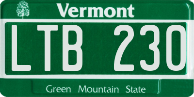 VT license plate LTB230