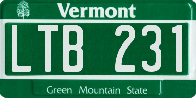 VT license plate LTB231