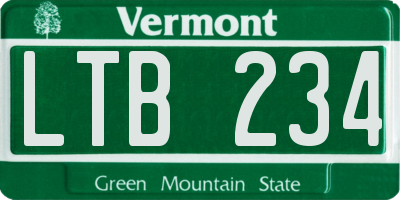 VT license plate LTB234