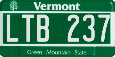 VT license plate LTB237