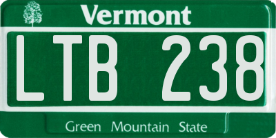 VT license plate LTB238