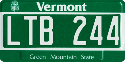 VT license plate LTB244