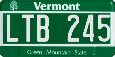 VT license plate LTB245