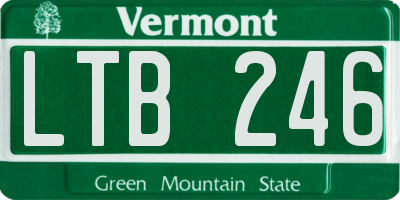 VT license plate LTB246