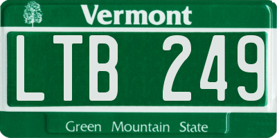 VT license plate LTB249