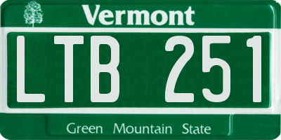 VT license plate LTB251
