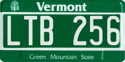 VT license plate LTB256