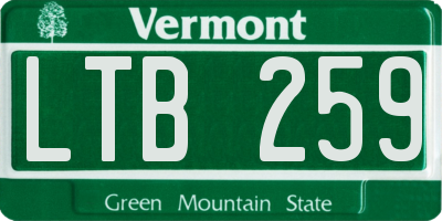 VT license plate LTB259