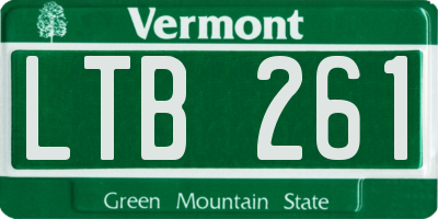 VT license plate LTB261