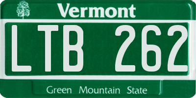 VT license plate LTB262