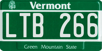 VT license plate LTB266