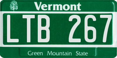 VT license plate LTB267