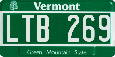 VT license plate LTB269