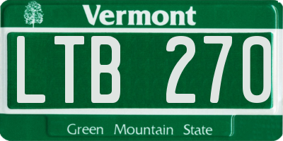 VT license plate LTB270