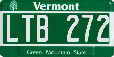 VT license plate LTB272