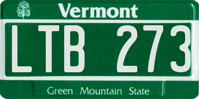 VT license plate LTB273