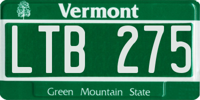 VT license plate LTB275