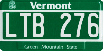 VT license plate LTB276