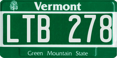 VT license plate LTB278
