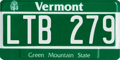 VT license plate LTB279