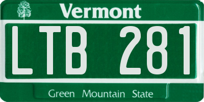 VT license plate LTB281