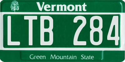 VT license plate LTB284