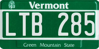 VT license plate LTB285