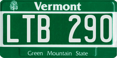 VT license plate LTB290
