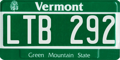 VT license plate LTB292