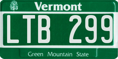 VT license plate LTB299