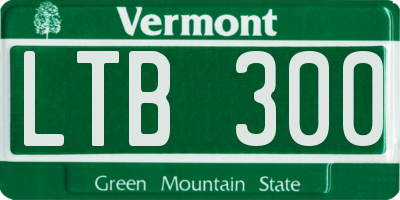 VT license plate LTB300