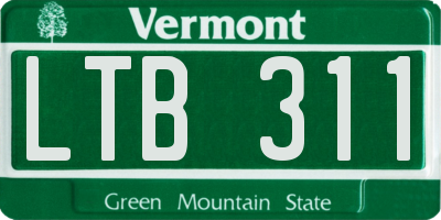 VT license plate LTB311