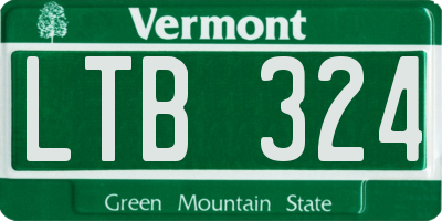VT license plate LTB324