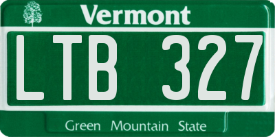 VT license plate LTB327