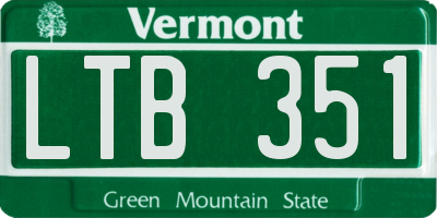 VT license plate LTB351
