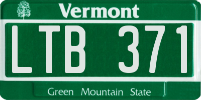 VT license plate LTB371