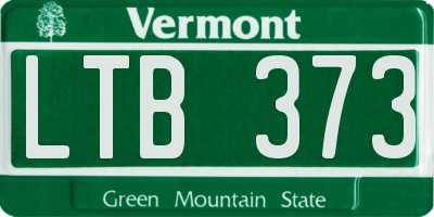 VT license plate LTB373