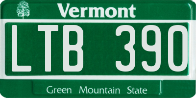 VT license plate LTB390