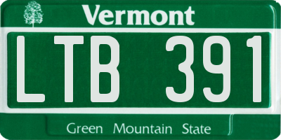 VT license plate LTB391
