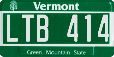 VT license plate LTB414
