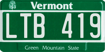 VT license plate LTB419