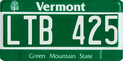 VT license plate LTB425