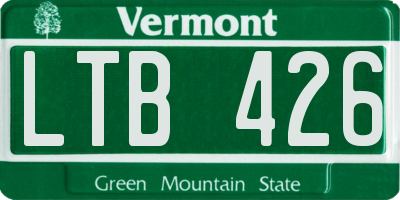 VT license plate LTB426